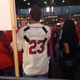 A St. Louis Cardinals fan handwrote “I am Darren Wilson” on a label on the back of his jersey during a clash Oct. 6, 2014, with protesters demanding justice in the case of unarmed Ferguson, Mo., teen Michael Brown, who was fatally shot by Ferguson Police Officer Wilson in August.
YouTube screenshot